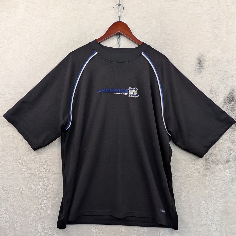 VTG VF Imagewear Tampa Bay Lightning Jersey Mens 2XL Black NHL Hockey Sporty Y2K
